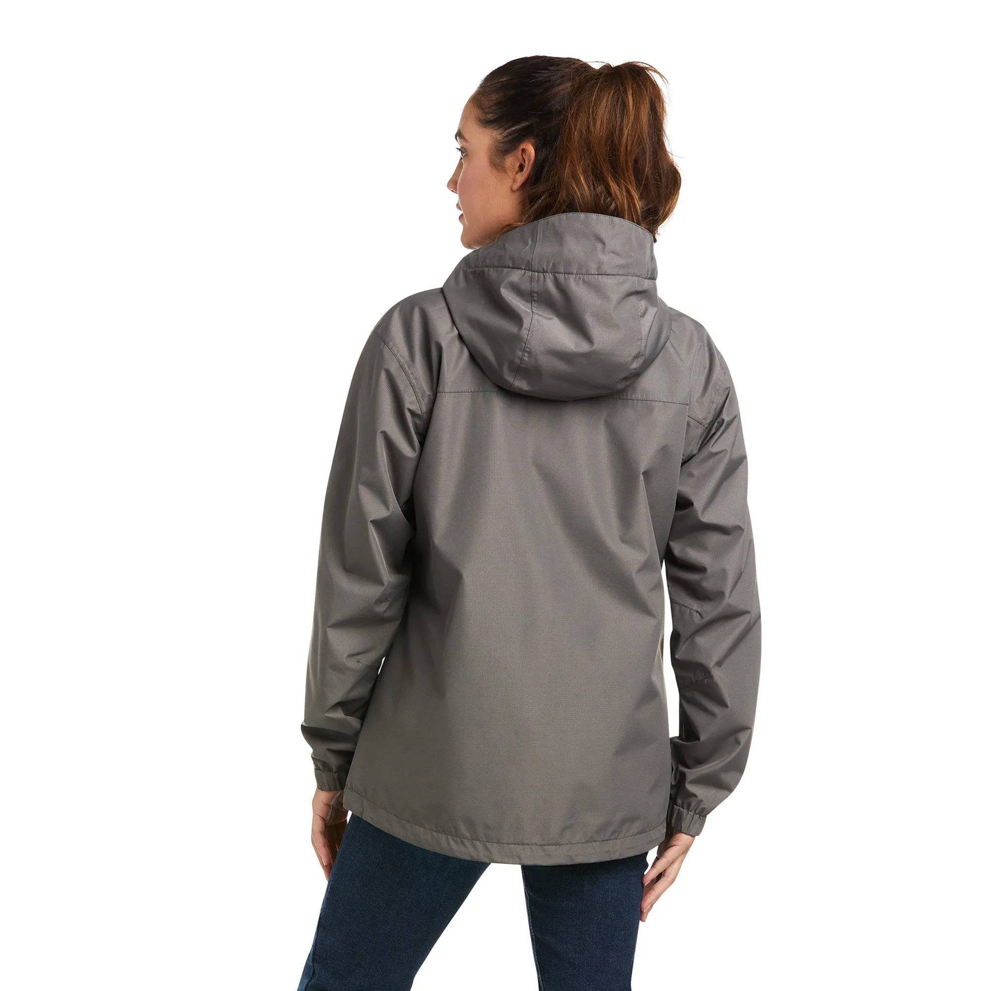 Ariat® Ladies Rebar Stormshell Logo Waterproof Grey Jacket 10037843