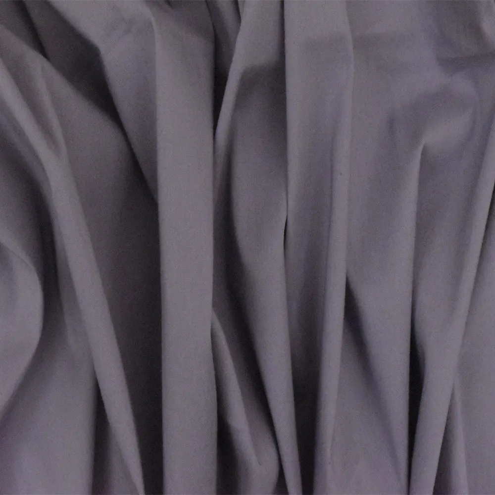 Ash Purple Solid Stretch Cotton Blend Broadcloth Woven Fabric