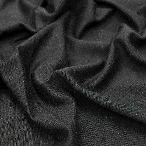 Black Tissue Jersey Knit Fabric