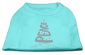 Christmas Pet Dog & Cat Shirt Rhinestone, "Peace Tree"