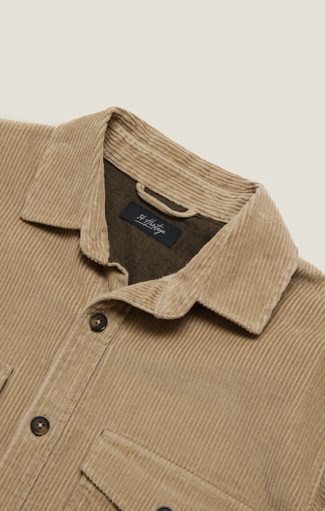 Corduroy Overshirt In Aluminum