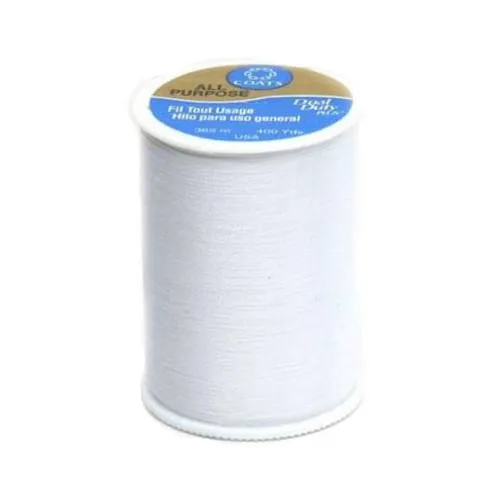 Dual Duty General Purpose Thread, White, Coats & Clark 400yd