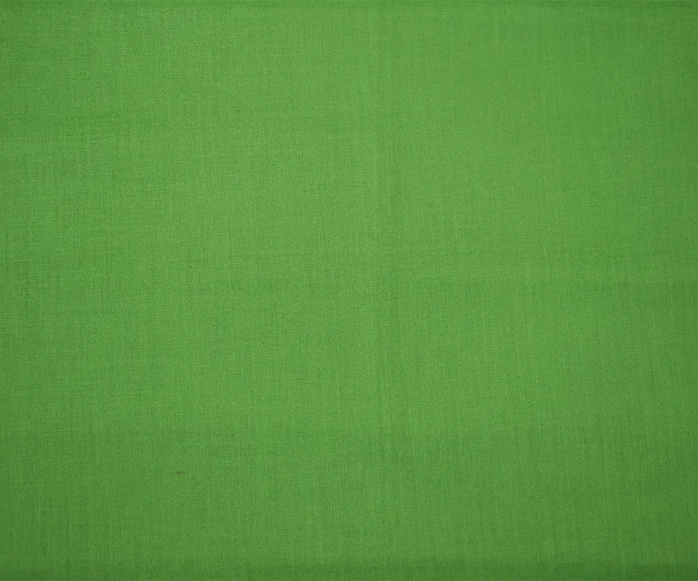 Green Cotton Solid Batiste Woven Fabric