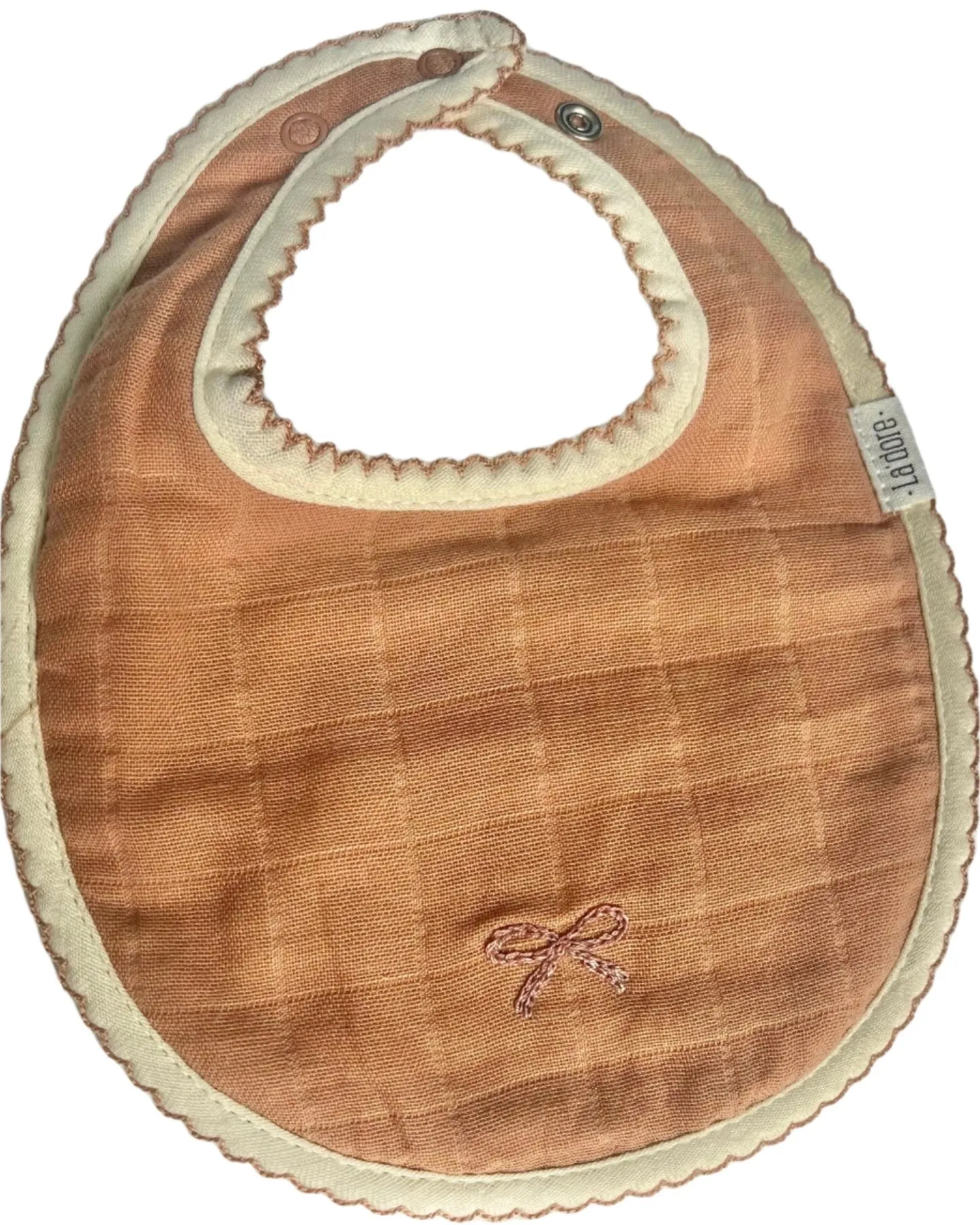 Hand Emrboidered Bow Bib