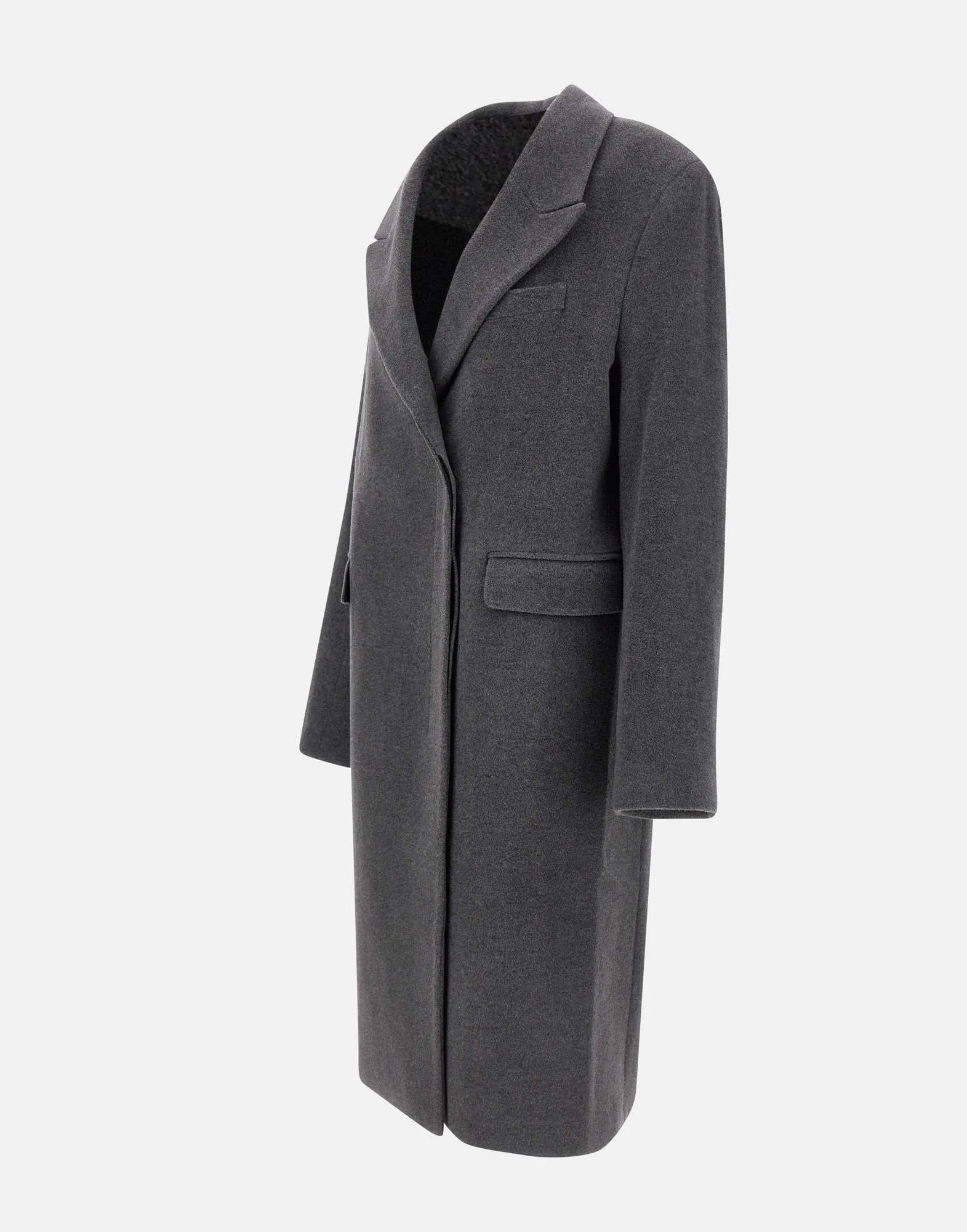 Heavy Wool Coat in Anthracite Grey