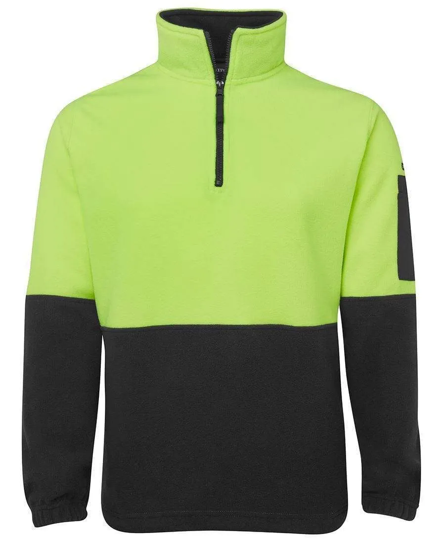 JB'S Hi-Vis 1/2 Zip Polar Fleece Sweat 6HVPF