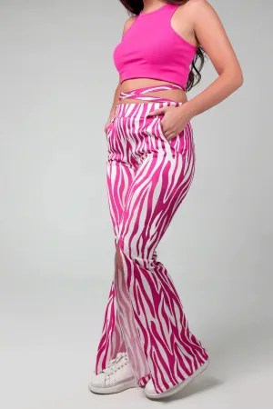 Low Zipper Zebra Wide Legs - Armaia