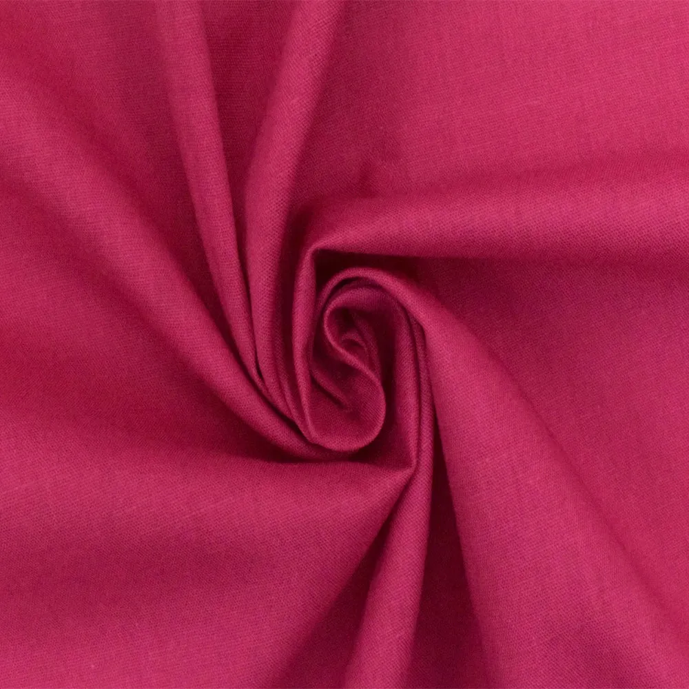 Magenta Pink Solid Polyester Broadcloth Woven Fabric