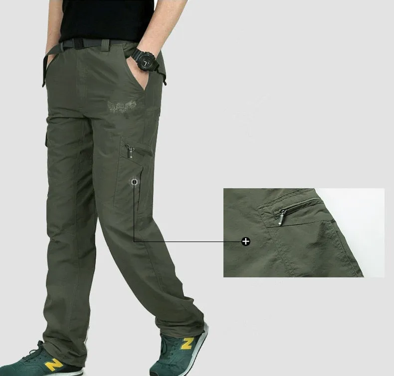 Men's Military Style Cargo Pants Waterproof Breathable Trousers