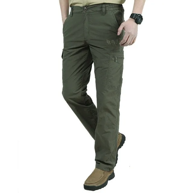 Men's Military Style Cargo Pants Waterproof Breathable Trousers