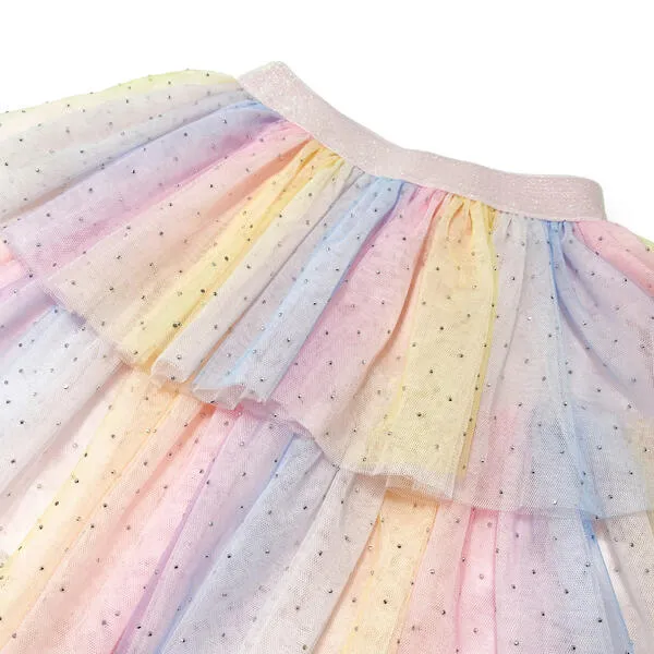 Multi-Color Layer Tulle Skirt