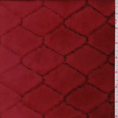 Sienna Diamond Trellis Faux Fur Fabric