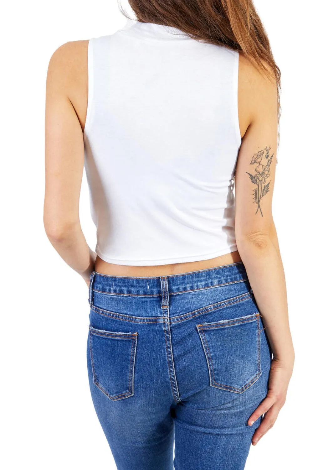 Silver Jeans Co. Sleeveless Mock Neck Knit Top