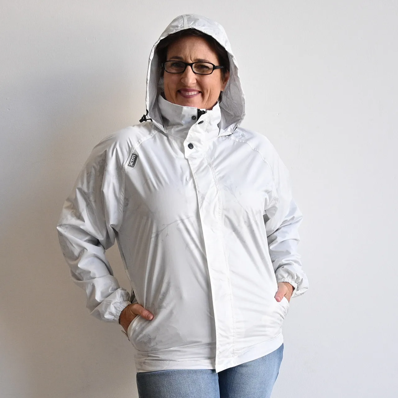 Singing In The Rain Jacket by XTM Australia - White Shadow Flower