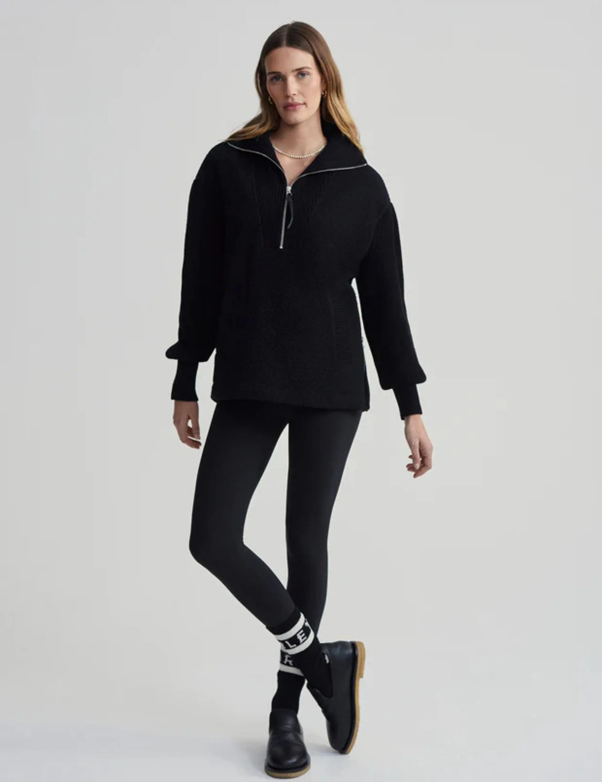 Theresa Half-Zip Fleece - Black