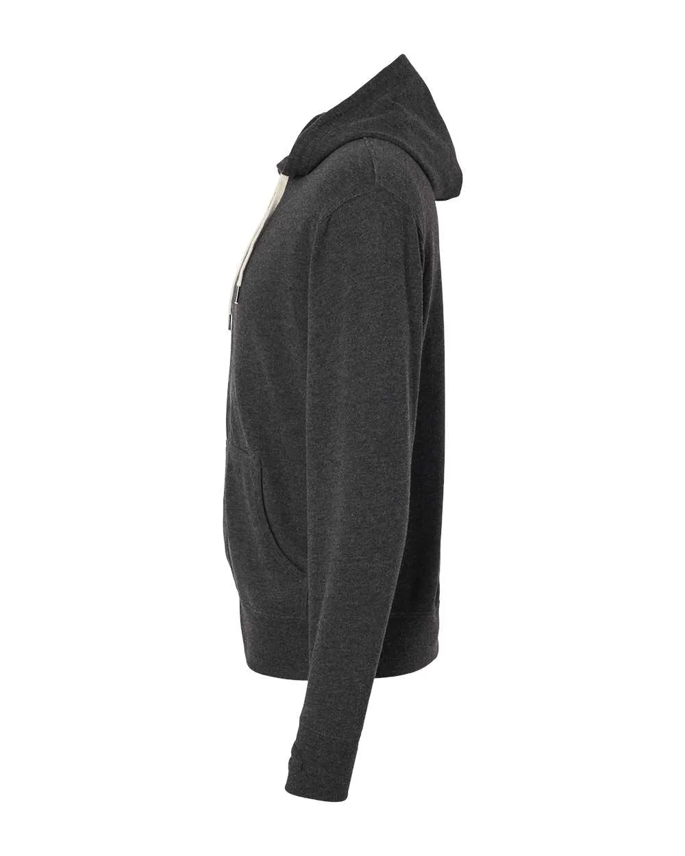 Unisex Heathered French Terry Full-Zip Hooded Sweatshirt