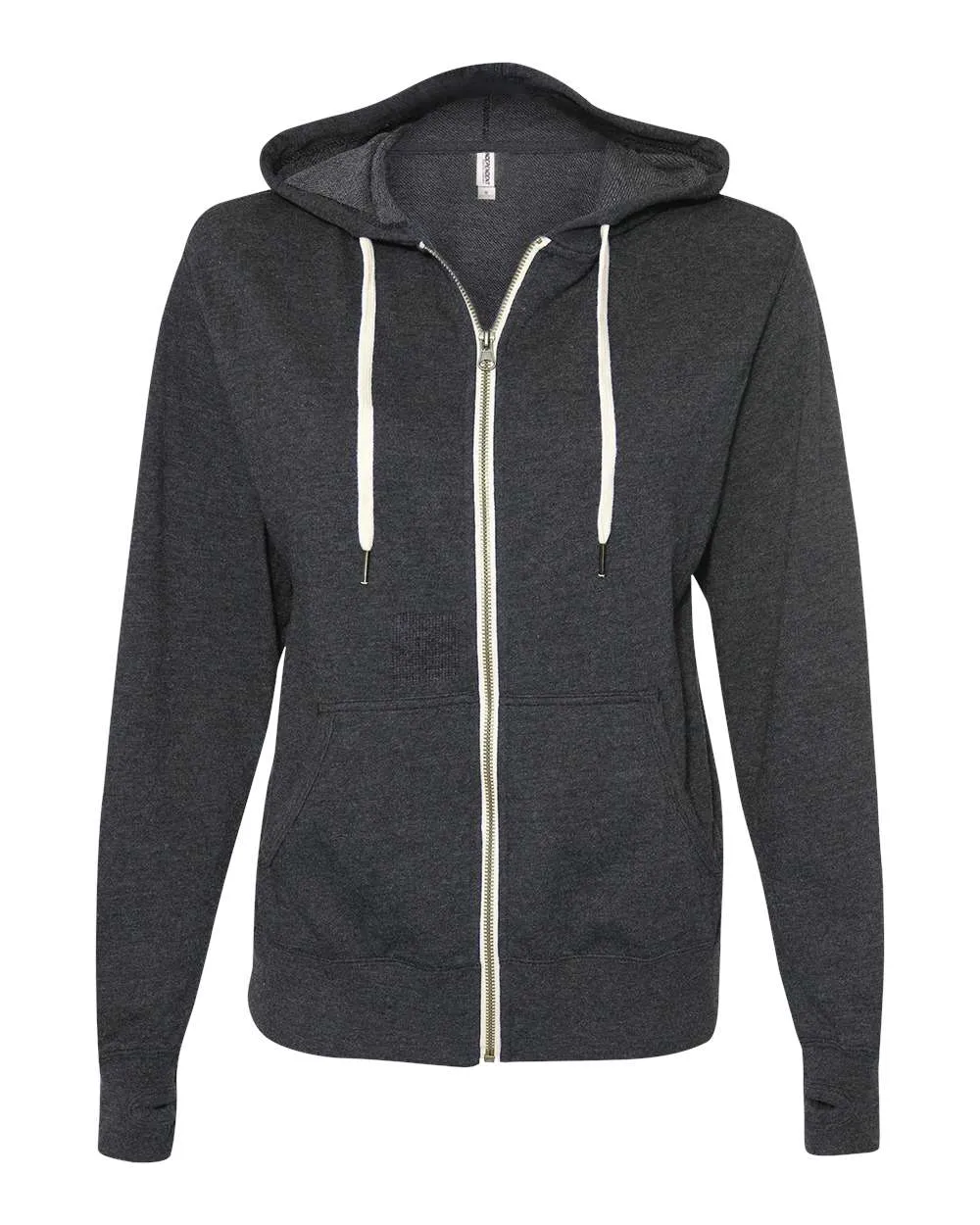 Unisex Heathered French Terry Full-Zip Hooded Sweatshirt