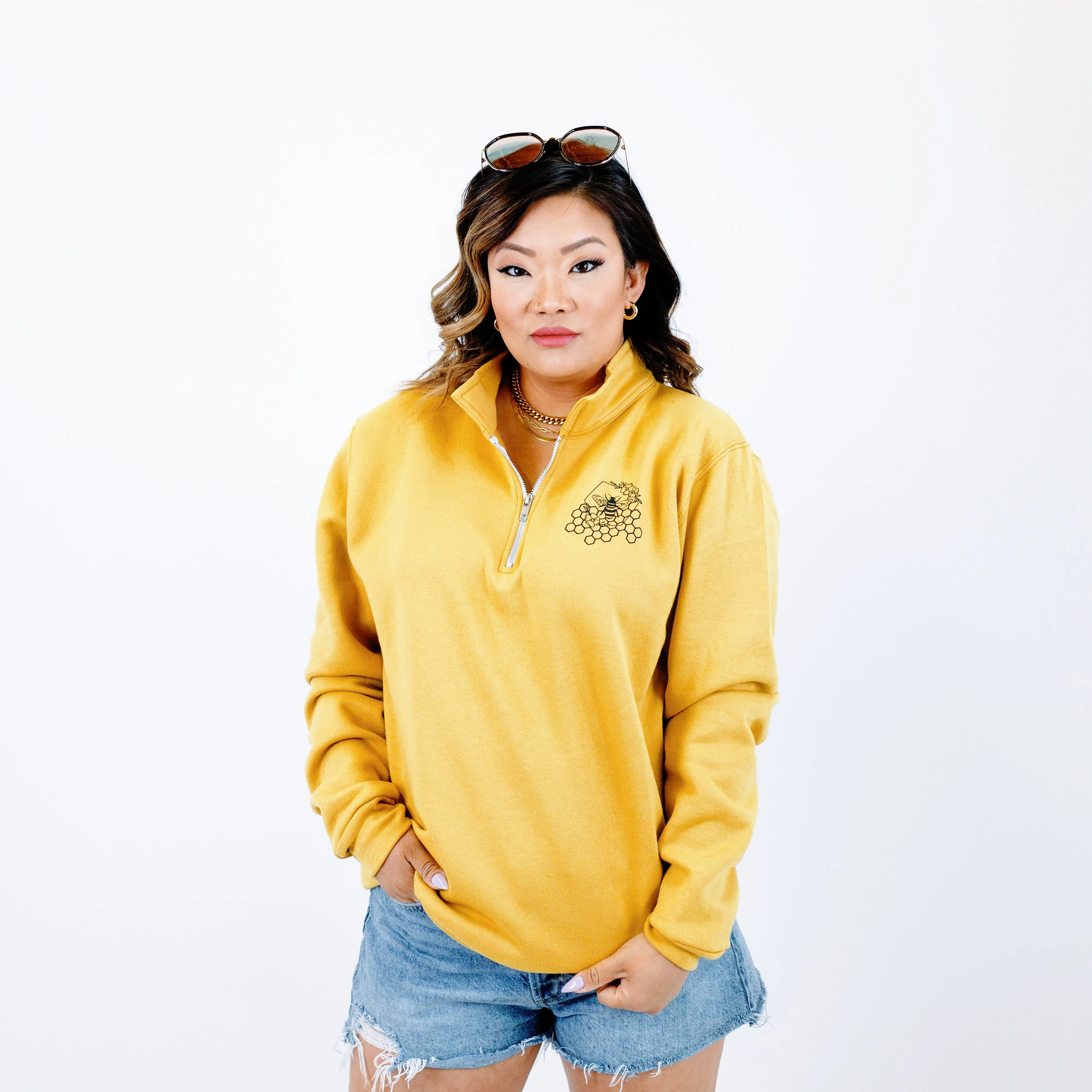 Wild Honey 1/4 Zip Pullover