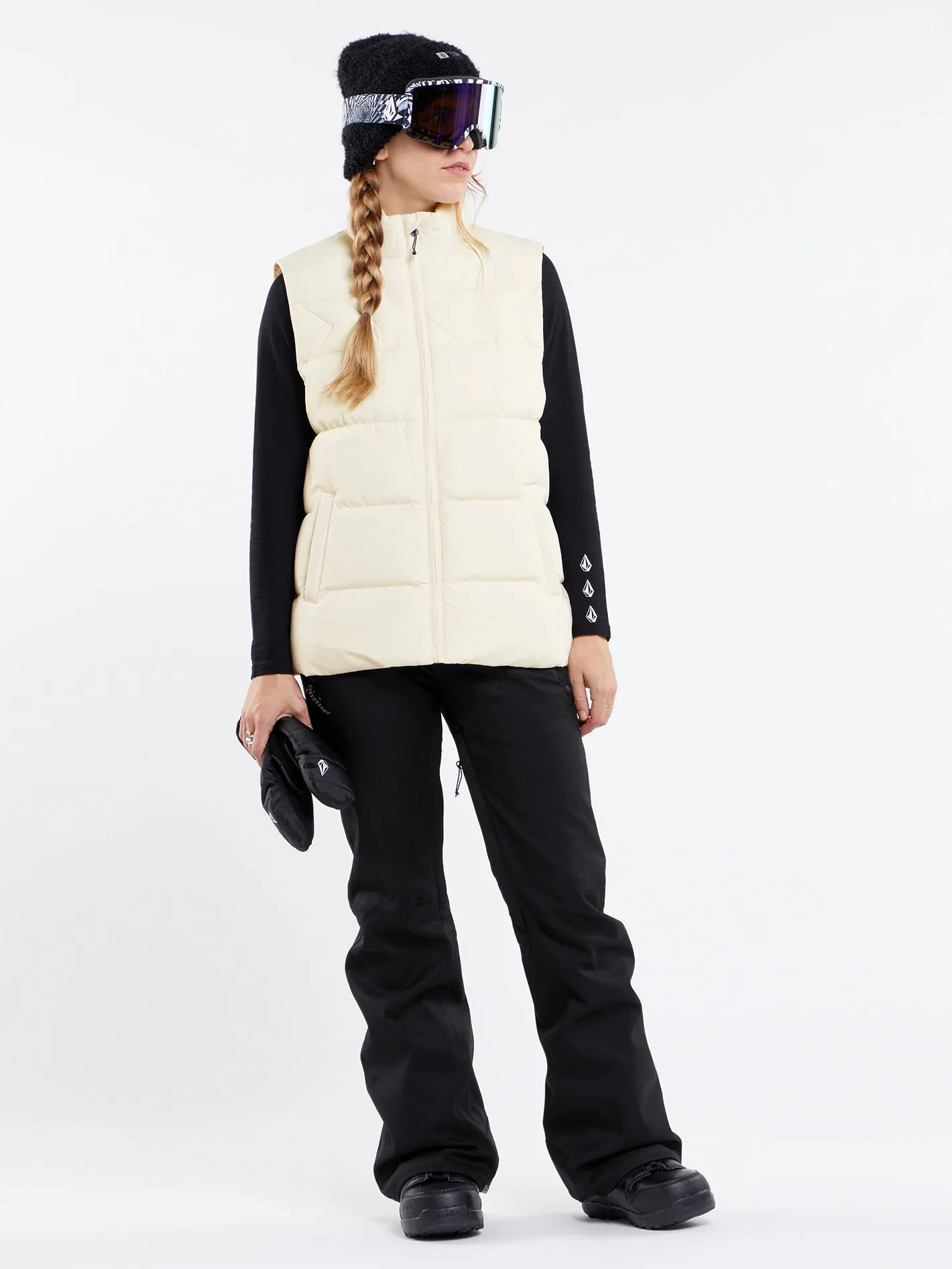 Womens Stone Castine Puff Vest - Moonbeam